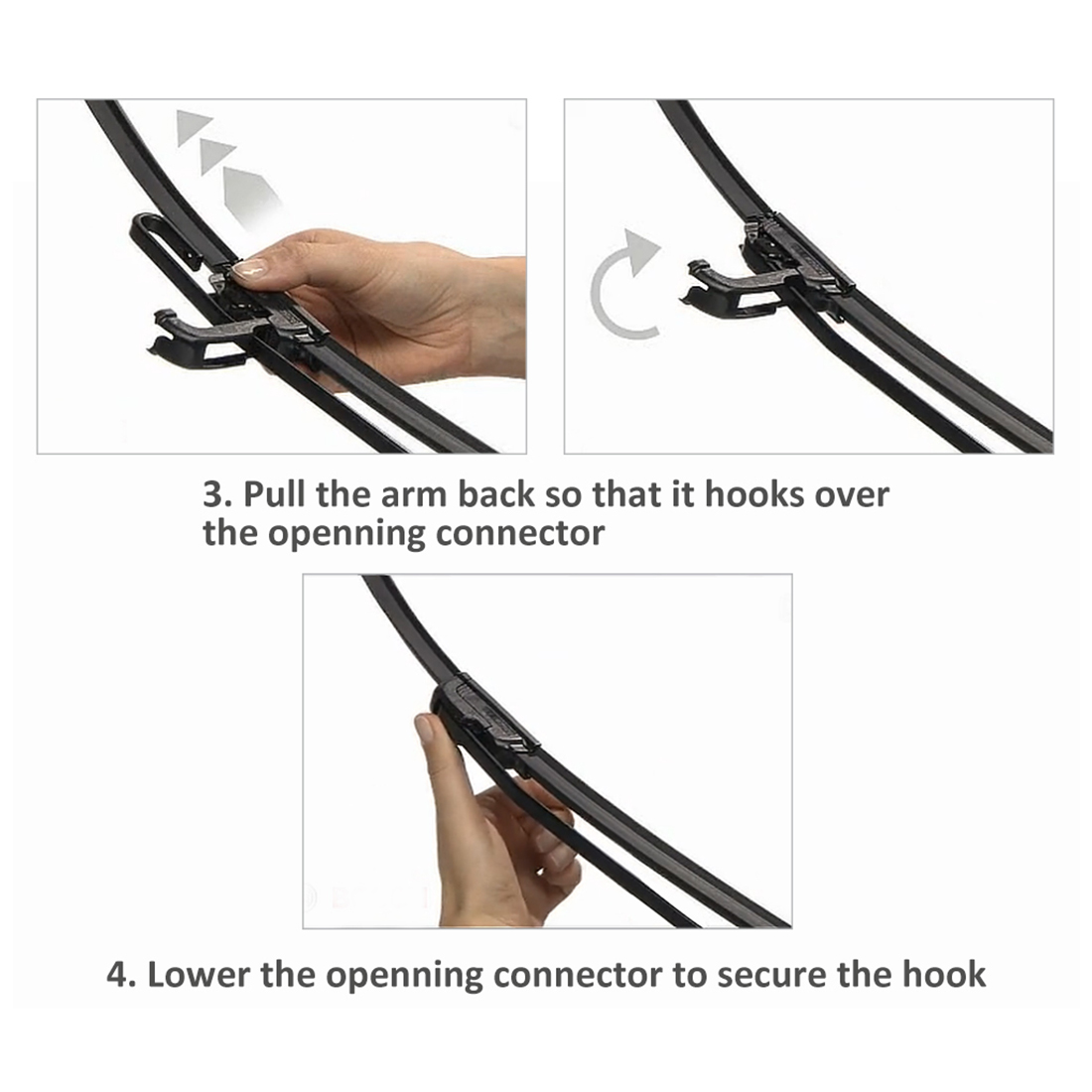JHOOK Windshield Wiper Blades 26" INCH Bracketless XAUTOHAUX Driver