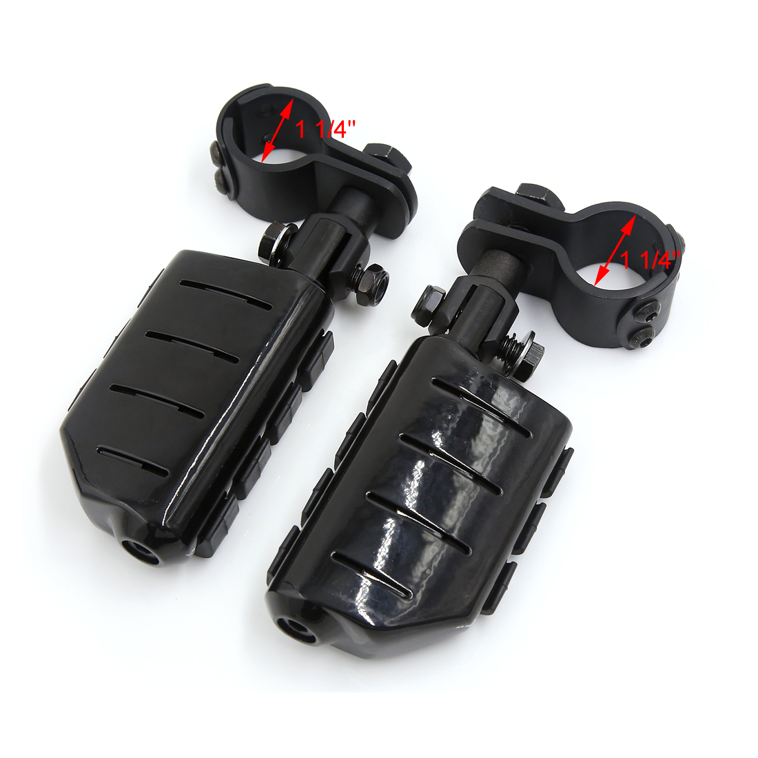 Black Highway Dually Motorcycle Footpegs For Harley Engine Guard 1"1 1