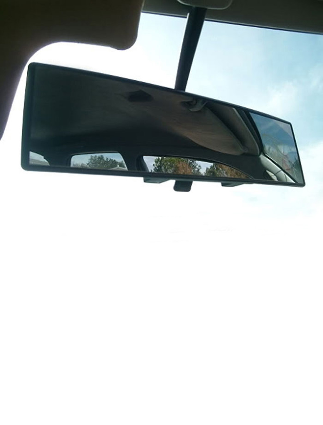 Universal JDM 300mm Wide Flat Interior Clip On Rear View Mirror for Car Truck