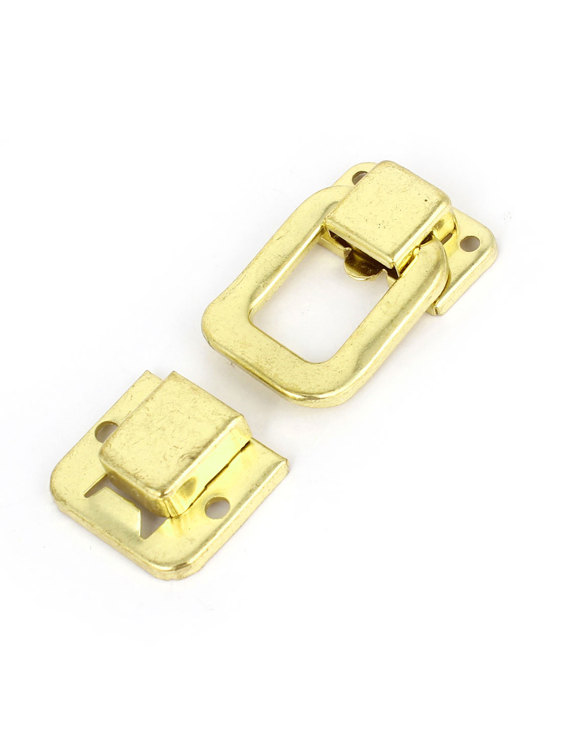 10pcs Jewelry Box Latch Brass Plated Case Hasp Pad Chest Lock Hook