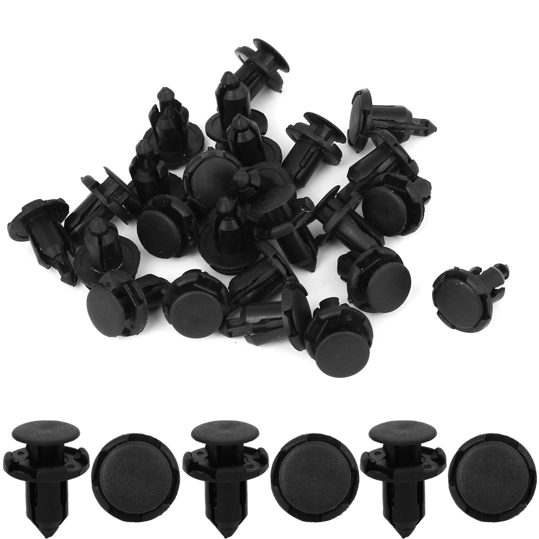 25 Pcs Auto Black Interior Trim Clips Nylon Push in Rivet Fastener for Honda eBay