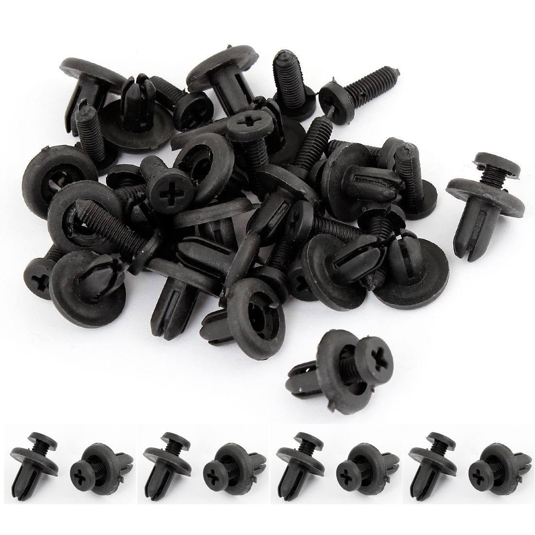 20 Pcs Car Auto Plastic Rivet Door Trim Retainer Clip 16 x 7mm Hole Dia
